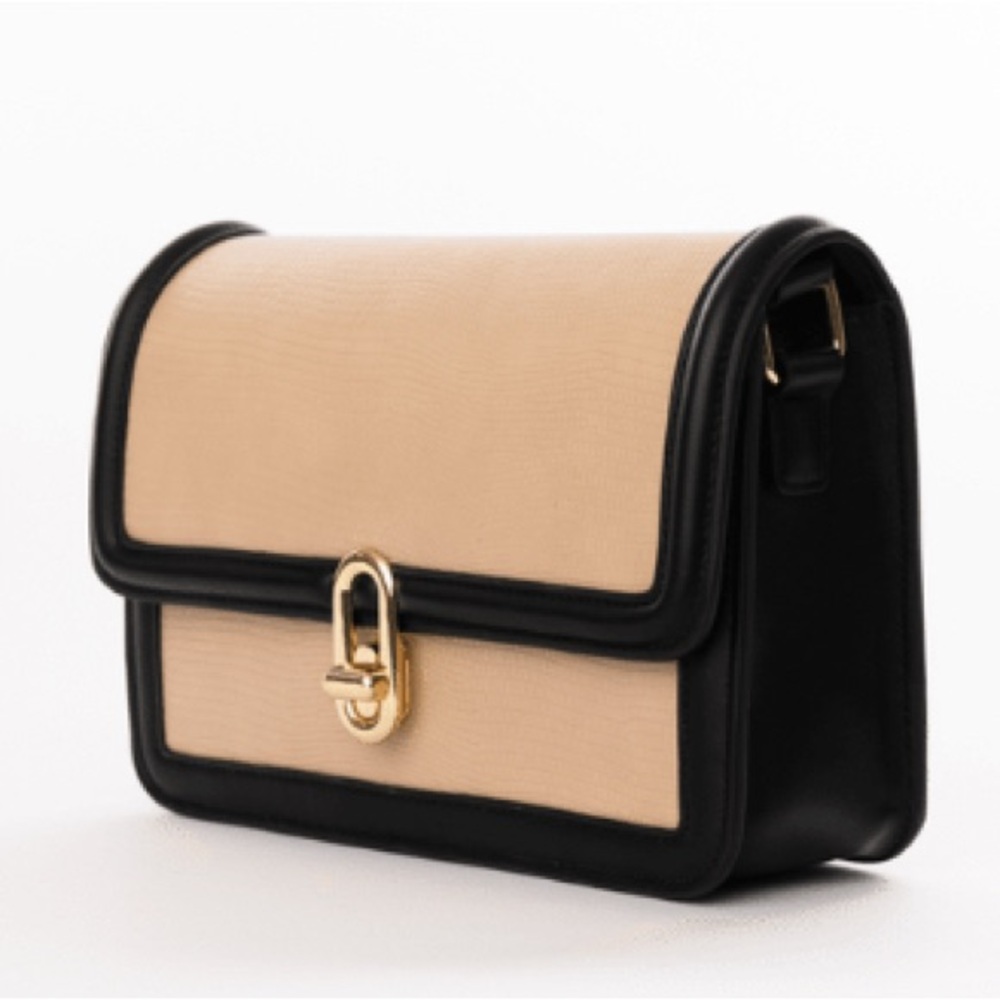 Chic Black and Tan Crossbody Bag
